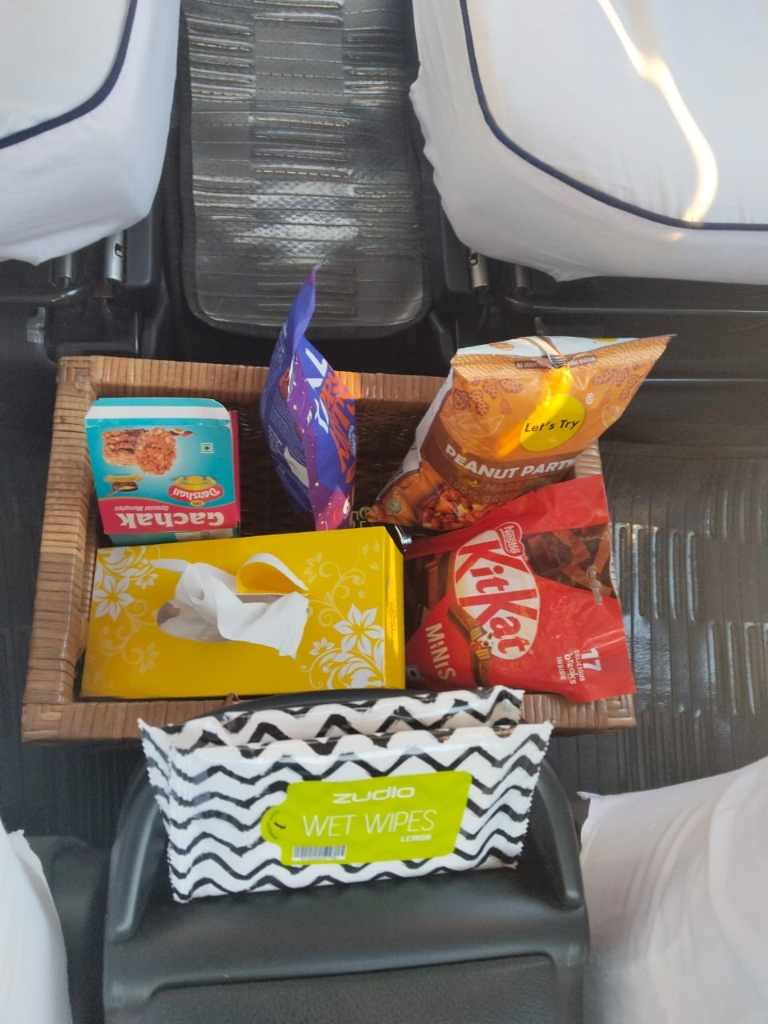 Complimentary KitKat, Wet Wipes & Snack Basket